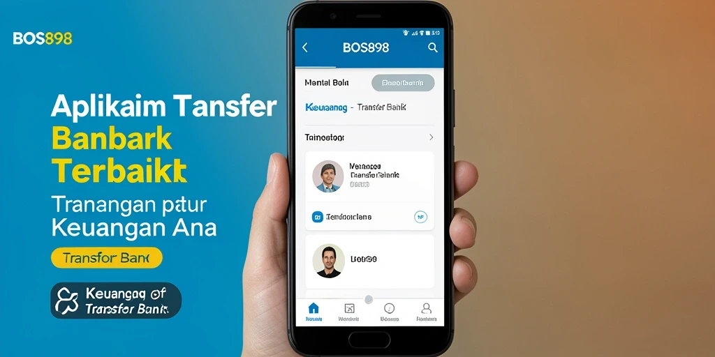 Antarmuka aplikasi BOS898 yang user-friendly untuk Transfer Bank.