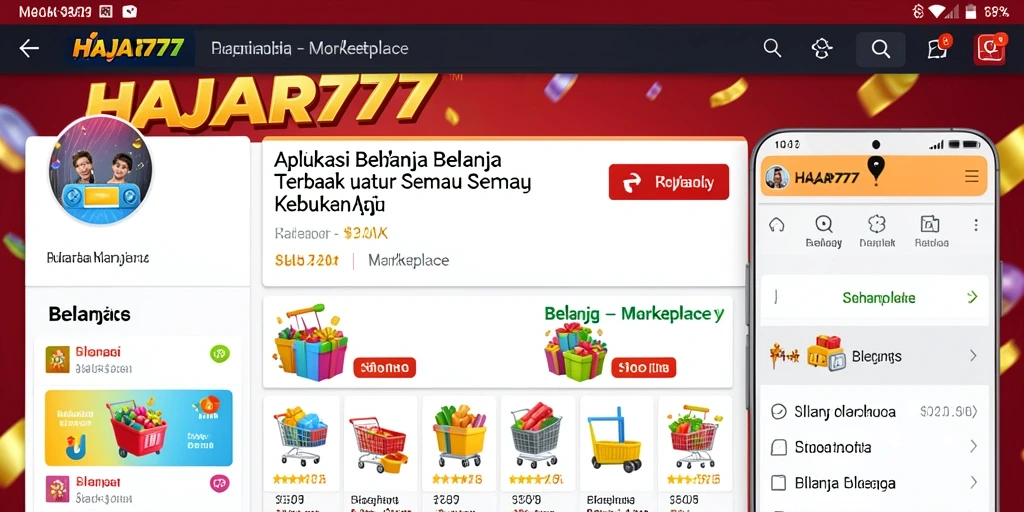 Tampilan antarmuka pengguna HAJAR777 yang memudahkan belanja.