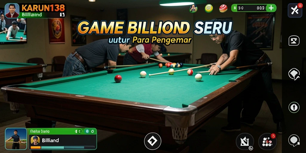 Screenshot utama KARUN138 menampilkan antarmuka menarik dari game Billiard.