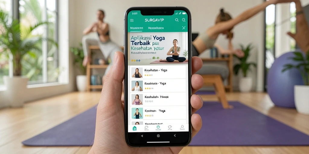 Tampilan antarmuka aplikasi SURGAVIP yang intuitif dan user-friendly.